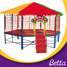 Professional kids jumping outdoor trampoline park 