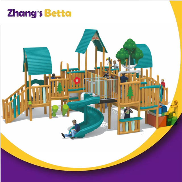 Equipo al aire libre del patio del ni&ntilde;o de la venta caliente de Bettaplay, madera al aire libre del patio de los ni&ntilde;os del patio comercial
