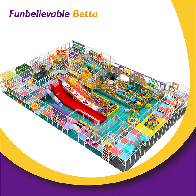 مركز تسوق Bettaplay مركز تسوق معدات منطقة اللعب ملعب داخلي تجاري بمساحة 600 متر مربع هيكل لعب ناعم