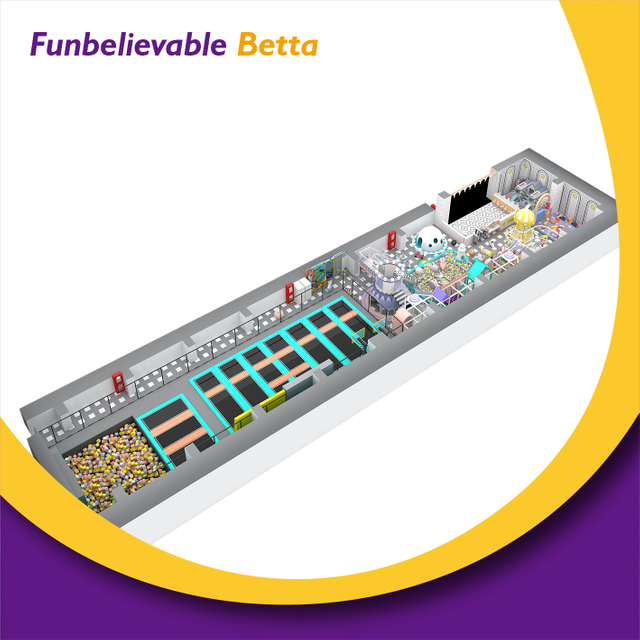 Bettaplay Kids Popular trampol&iacute;n Centro deportivo &Aacute;rea de entretenimiento interior Constructor de juegos infantiles