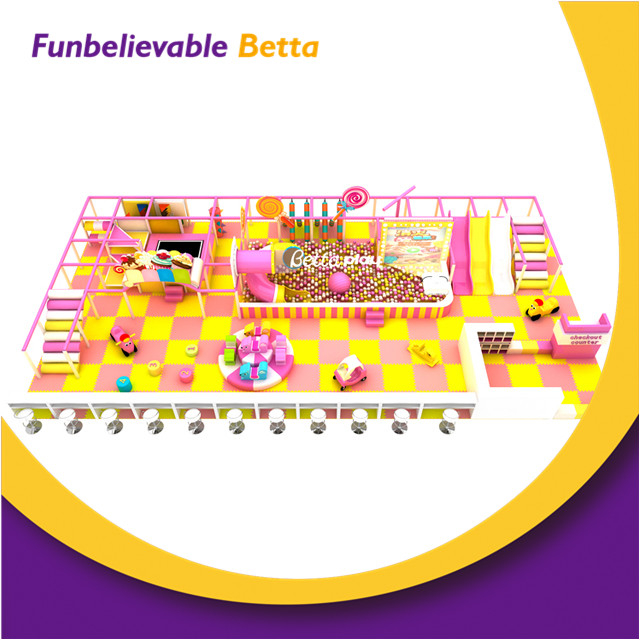 Bettaplay, nuevo dise&ntilde;o, 40 m2, estilo dulce, interior y exterior, equipo de juego suave rosa comercial, parque infantil interior para ni&ntilde;os