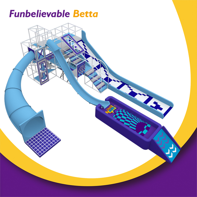 Bettaplay 320 кв.м. Большая крытая горка Blue Ocean Sliding Experience Подводная игровая площадка с батутом