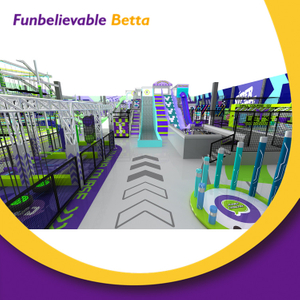 Trampol&iacute;n comercial interior Bettaplay de 3275 m2 con tobog&aacute;n para dise&ntilde;o personalizado y ni&ntilde;os creativos