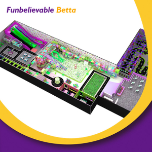 Bettaplay 2380 متر مربع مرافق الملاهي الرياضية والترفيهية معدات الملاهي الداخلية ملعب داخلي تجاري وقفة واحدة للأطفال ملعب داخلي مركز لعب لين مخصص ملاهي تجهيزات