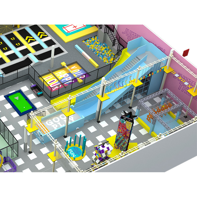 Bettaplay 1800sqm Sweet Style Playground Playground مجموعة تجارية Trampoline Adventure Park Zone للأطفال