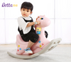 Lovely kids plastic cartoon ride on animals, rocking horse 