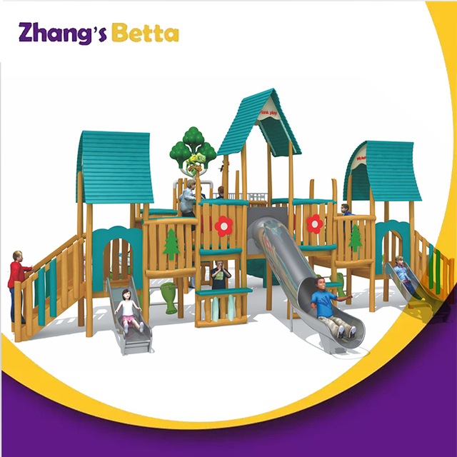 Equipo al aire libre del patio del ni&ntilde;o de la venta caliente de Bettaplay, madera al aire libre del patio de los ni&ntilde;os del patio comercial