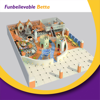 Bettaplay kids pastel soft play big ball pit with slide ball pit obstacle equipment