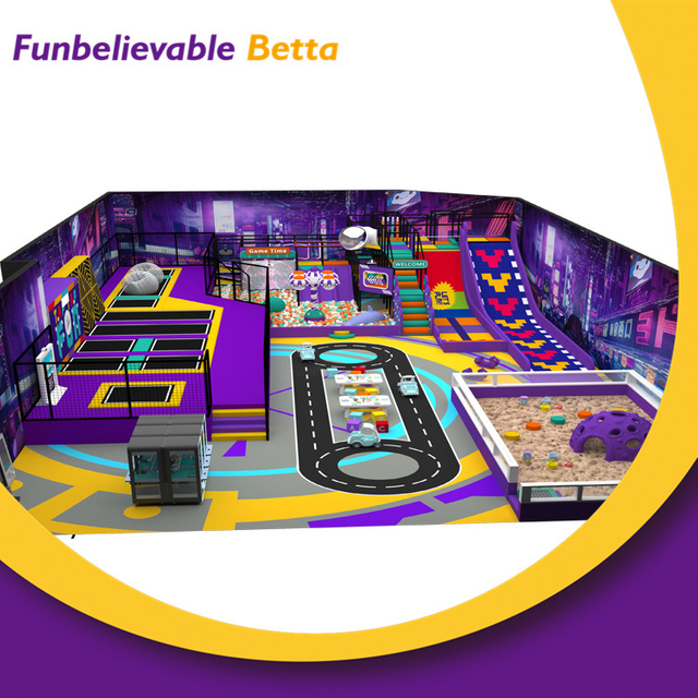 مرافق مدينة الملاهي Bettaplay بمساحة 600 متر مربع، معدات ملاعب داخلية ناعمة للأطفال 