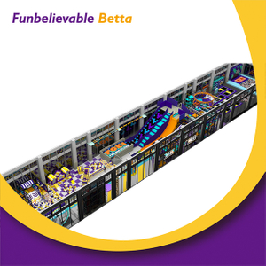 Bettaplay Franchise Store 1200SQM ملعب داخلي ممتع منزلق كبير ترامبولين متنزه