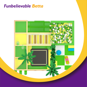 Bettaplay estilo bosque para ni&ntilde;os y ni&ntilde;os peque&ntilde;os, castillo travieso, parque infantil verde, equipo interior, parque infantil suave a la venta