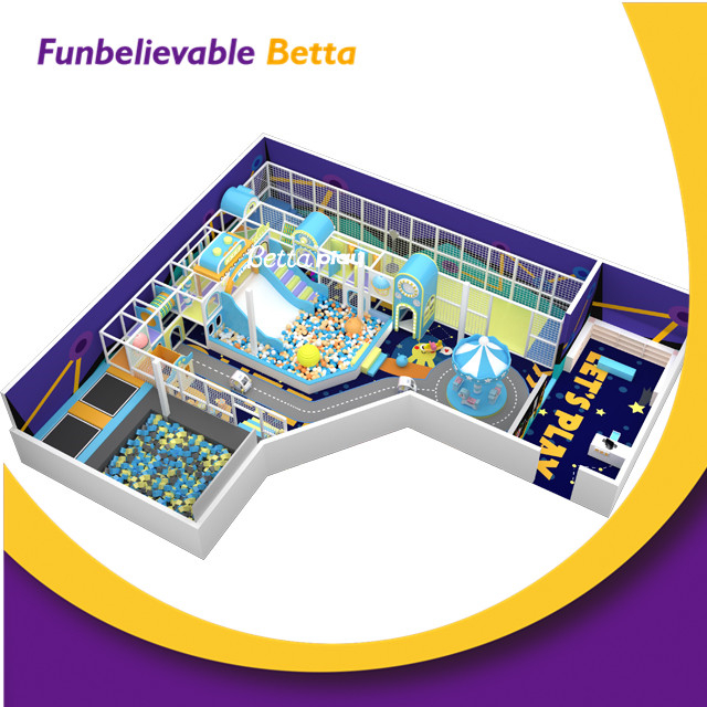 Parque de trampol&iacute;n comercial para ni&ntilde;os Bettaplay, equipo de ejercicio interior, pozo de espuma grande y campo Ninja para ni&ntilde;os