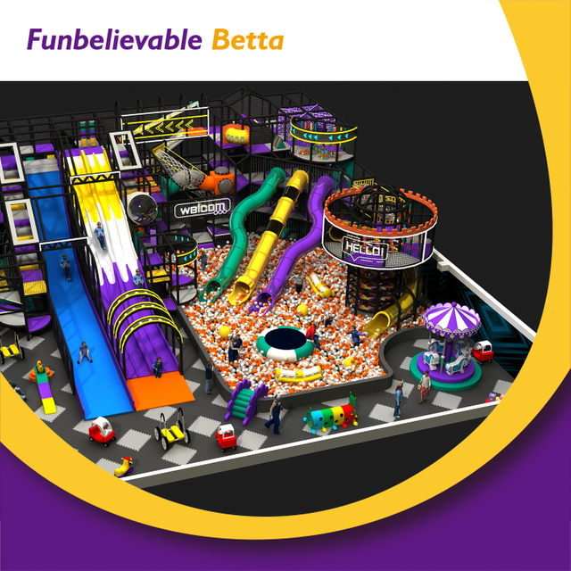 ملعب Bettaplay للأطفال بمساحة 500 متر مربع، ملعب داخلي تجاري مع تصميم متعدد الشرائح