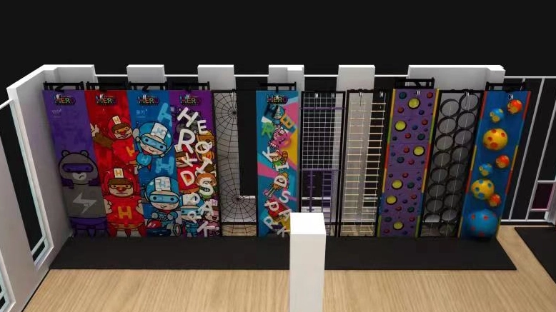 Реальный случай Pokiddo: игра по скалолазанию в спортивном парке в Корее