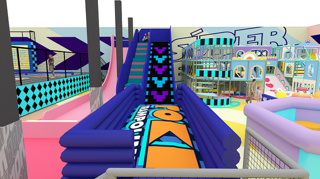 Bettaplay 2290sqm Indoor Trampoline Park تصنيع صديق للطفل لترفيه الأطفال