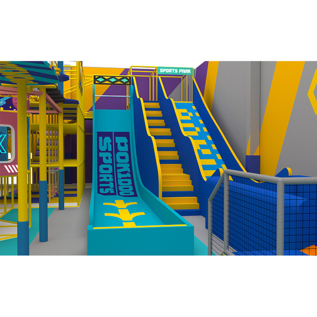 Bettaplay 1700sqm diseño moderno de trampolín de plástico Equipo de parque de aventuras Pit de pelota para niños en venta