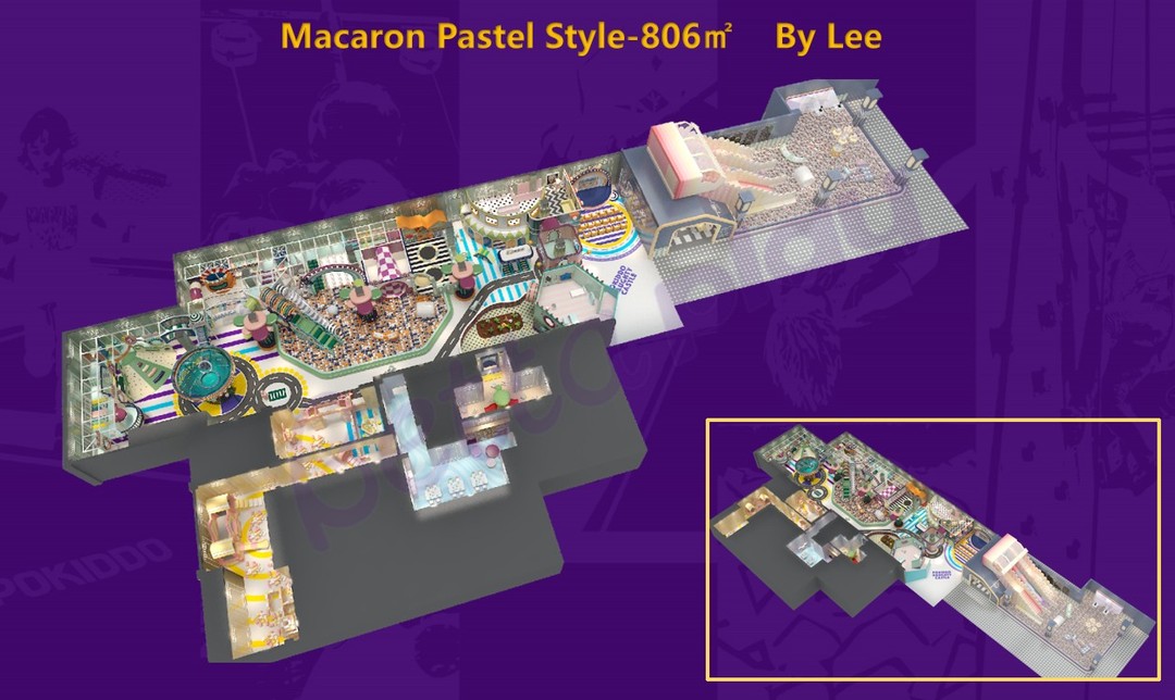 معكرون باستيل ستايل-806㎡ تصميم لي