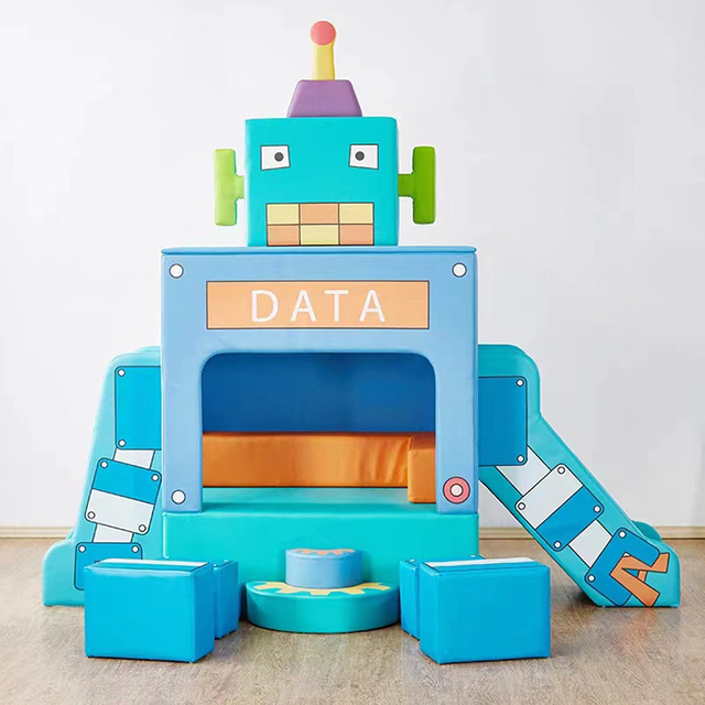 Bettaplay Soft Play Robort Slide Climb para ni&ntilde;os Los ni&ntilde;os juegan en interiores en venta Nuevo dise&ntilde;o