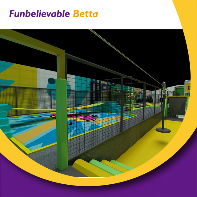 Proveedor interior del &aacute;rea de los ni&ntilde;os del salto interior del parque tem&aacute;tico del ganchillo de la cuerda de la red del arco iris de Bettaplay