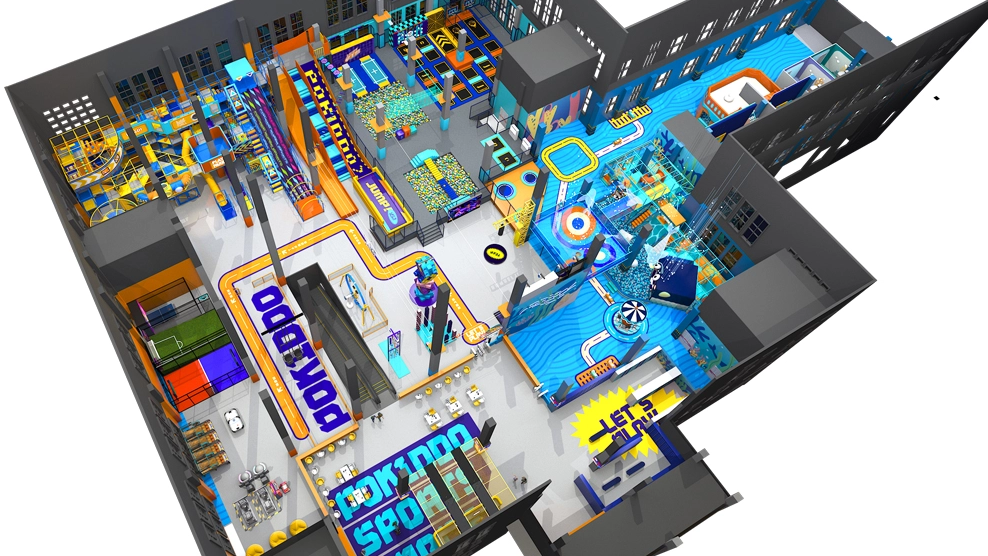 Pokiddo Design Case: Детская крытая игровая площадка на заказ, 2600 кв.м. в Синьцзяне, Китай 