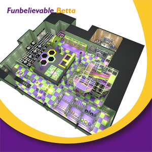 Bettaplay 750 кв.м. Индивидуальное крытое игровое оборудование с батутным парком и полем для ниндзя