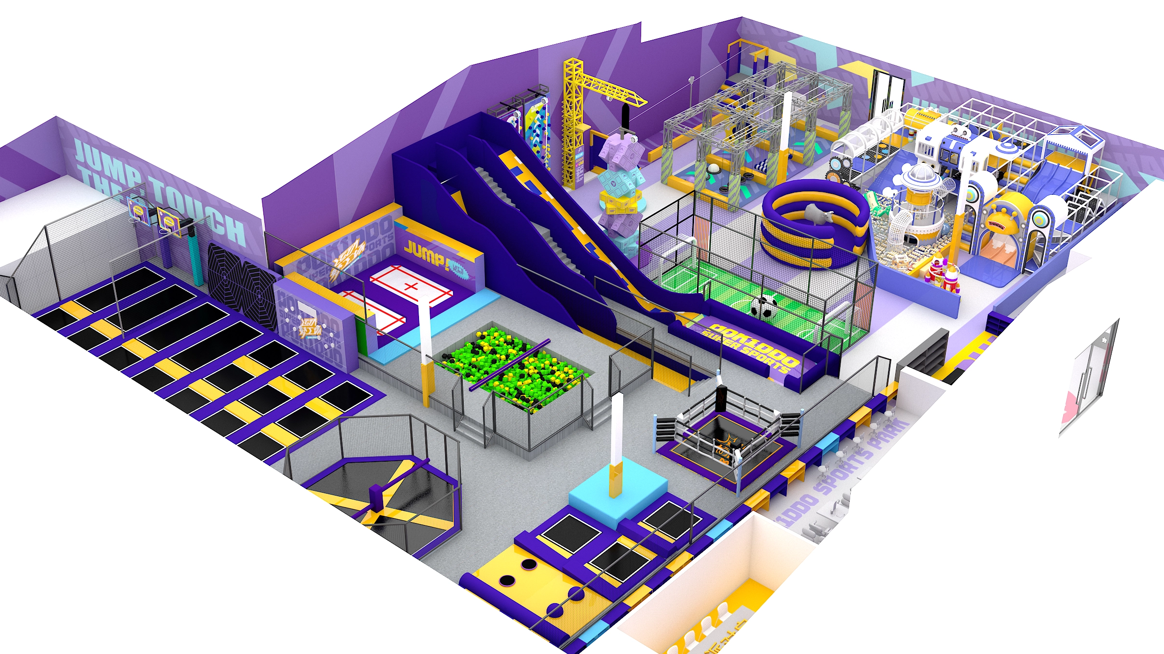 Estudio de caso de Pokiddo Real Design: Centro de entretenimiento y deportes familiares en Espa&ntilde;a