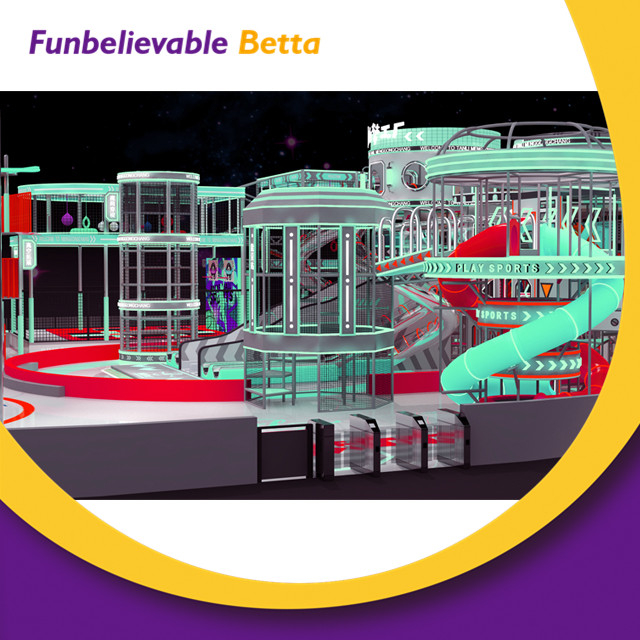 Bettaplay Juego de juegos interior grande personalizado de 3600 m2 para ni&ntilde;os, centro de juegos suave con tobog&aacute;n, t&uacute;nel de bolas, casa de juegos de rol para ni&ntilde;os