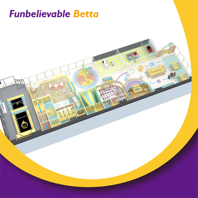 Bettaplay 230 m&sup2;, brillante y acogedor tema de color curativo, mega pozo de bolas interior apto para ni&ntilde;os con moderno equipo de juego interactivo, diversi&oacute;n sin parar 