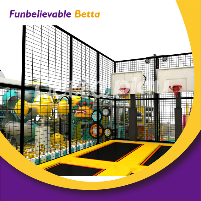 Bettaplay 560㎡ Parque infantil Centro de juegos interior Parque de trampolines Toboganes grandes Epp Block Sand Pit para centros comerciales comerciales