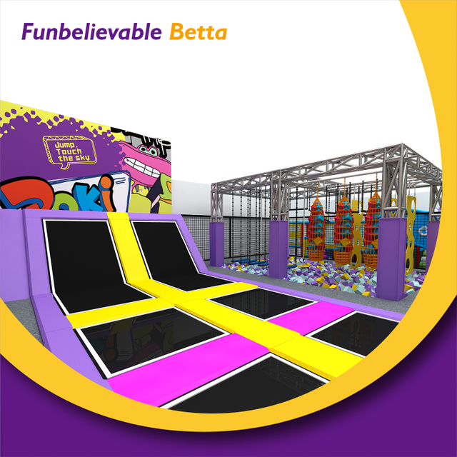 Bettaplay Adventure Indoor Park Curso de cuerdas para ni&ntilde;os Parque infantil Curso Ninja con proveedor de trampolines