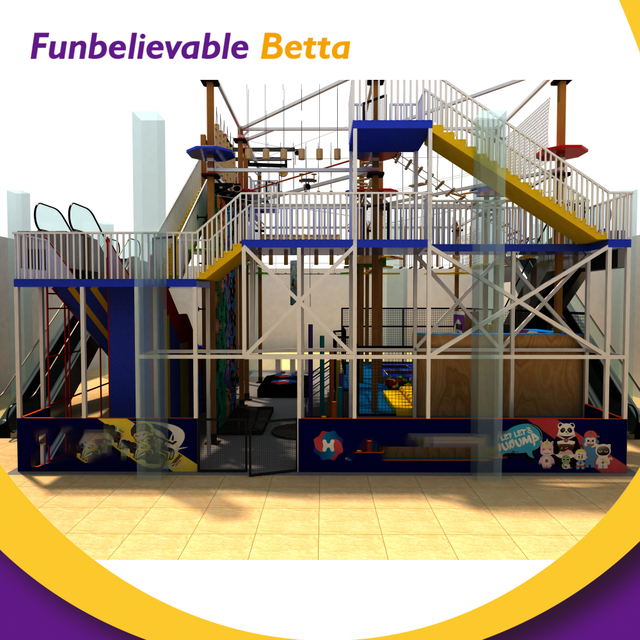Curso de cuerdas Bettaplay, parque infantil para ni&ntilde;os, trampolines de salto interiores, equipo de parques