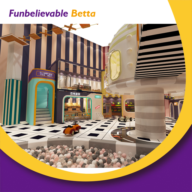 Bettaplay Tobog&aacute;n de fibra de vidrio de lunares de 890 m&sup2; Castillo de escalada de ensue&ntilde;o Equipo de juegos para ni&ntilde;os lleno de diversi&oacute;n