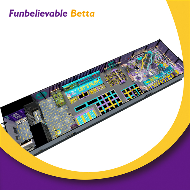Bettaplay 1900SQM Complejo interior Gran piscina de bolas oce&aacute;nicas &Aacute;rea de etiquetas innovadora con tobog&aacute;n tipo donut