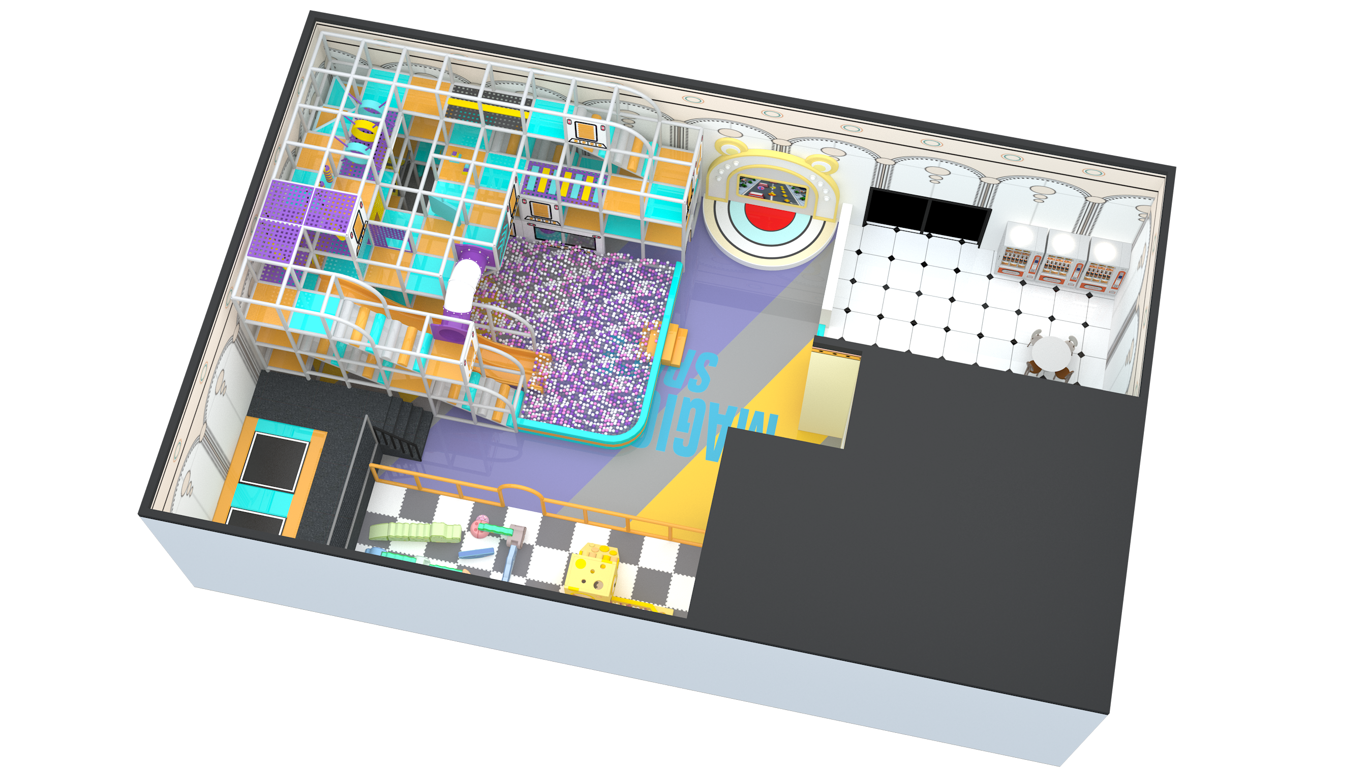 Pokiddo 305 SQM L&iacute;bano Soft Play Paradise: el pa&iacute;s de las maravillas del desarrollo para ni&ntilde;os