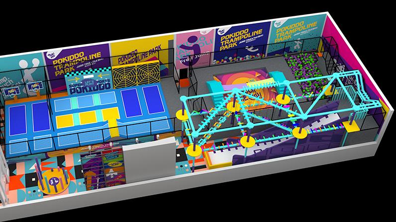 Pokiddo Design Case Portugal &Aacute;rea de juegos interior de 330 m2 Dise&ntilde;o innovador y experiencias de juego seguras