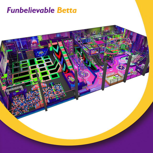 Bettaplay Equipo de juegos infantiles de interior personalizado de 3000 m&sup2; Zona de juegos suave &Aacute;reas de juegos interiores grandes y peque&ntilde;as para ni&ntilde;os Servicios de dise&ntilde;o gratuitos