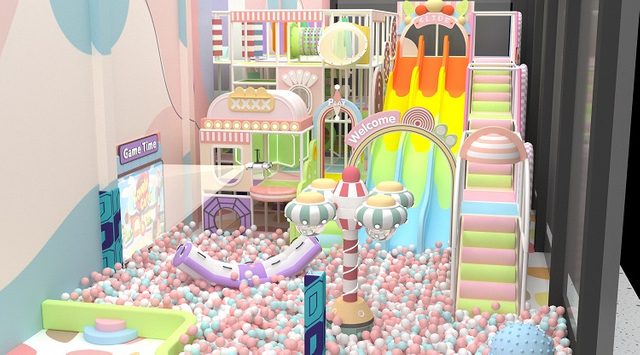 Bettaplay 532SQM Juegos de juegos suaves comerciales Equipo de juegos interactivos para interiores para ni&ntilde;os Piscina de bolas y &aacute;rea de escalada