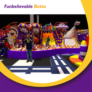 Bettaplay 437 sqm vibrante naranja astronauta con temática de interior trampolín ninja de obstáculos aventura