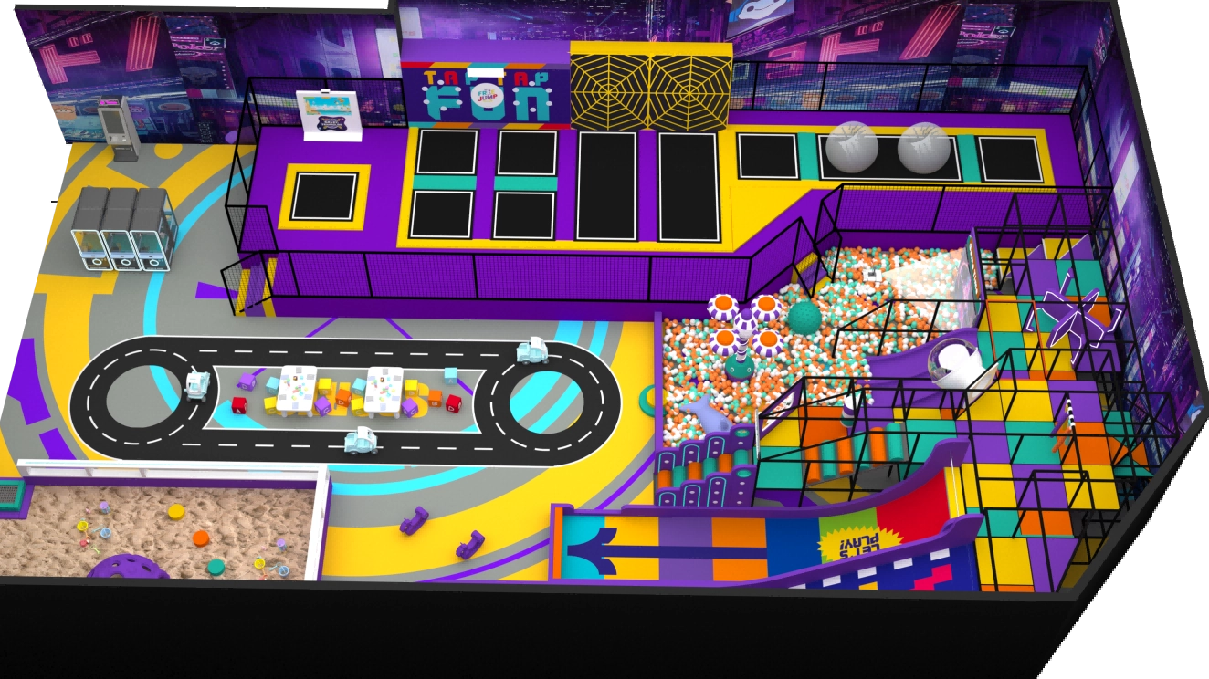 Кейс Pokiddo Design: крытая технологичная игровая площадка площадью 600 кв. м в Саудовской Аравии