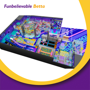 Bettaplay 1500 متر مربع مكعب أرجواني سحري للمغامرة المثيرة معدات تسلق الكرنفال لملاعب الأطفال الداخلية