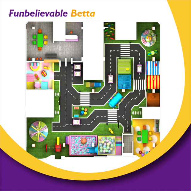 Bettaplay детское мягкое игровое оборудование для помещений, небольшой батут для помещений с каруселью