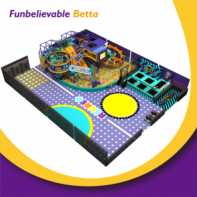 Детский игровой центр Bettaplay площадью 437 кв. м, парк развлечений Naughty Castle, крытая игровая площадка