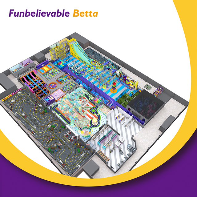 مركز Bettaplay Franchise لملعب داخلي بمساحة 4500 متر مربع مع منزلق