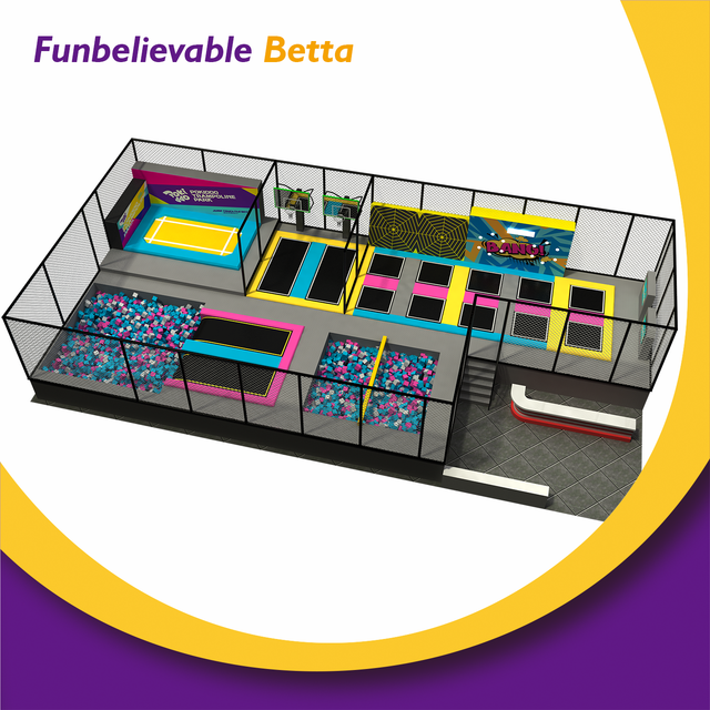 Bettaplay-parque de trampolines para deportes interiores comerciales, 250m2, con foso de espuma