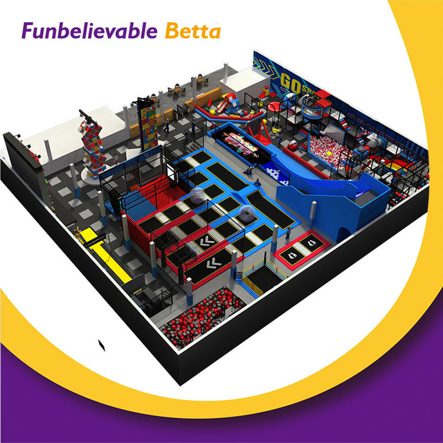 Fabricaci&oacute;n comercial interior de la diapositiva del donut del parque interior del trampol&iacute;n del salto de Bettaplay 985sqm 