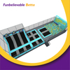 Parque de trampolines Bettaplay blue style de 300 metros cuadrados con escalada para ni&ntilde;os a la venta