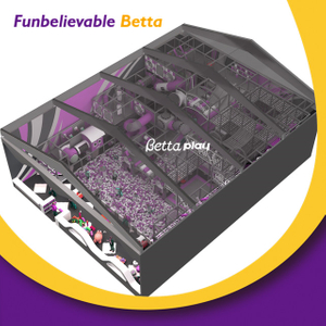 Bettaplay Высококачественная детская крытая игровая площадка с большими горками на продажу