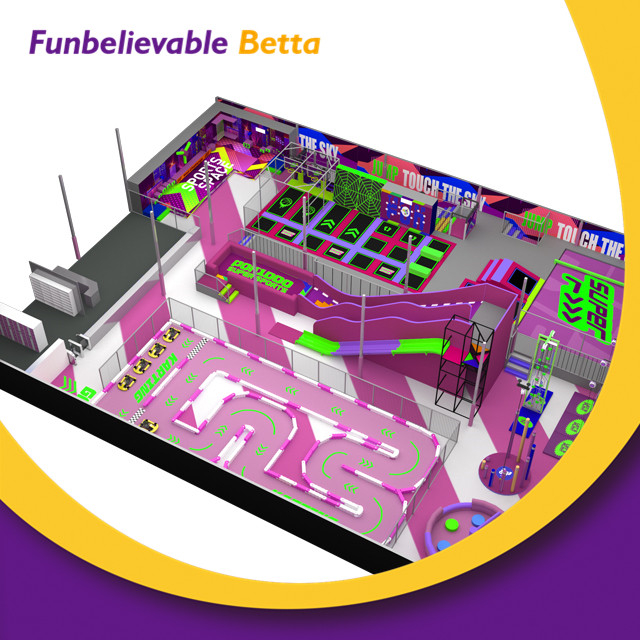 Bettaplay 2000m&sup2; comercial familiar equipo de juegos infantiles centro de entretenimiento para uso en parques de atracciones