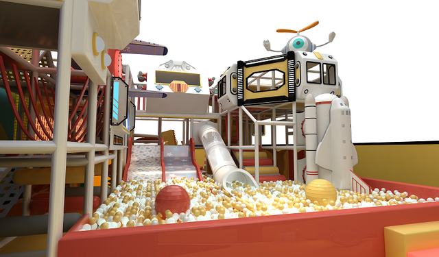 Toboganes interiores para equipos de juegos infantiles Bettaplay 490SQM para ni&ntilde;os para centros comerciales y parques de atracciones