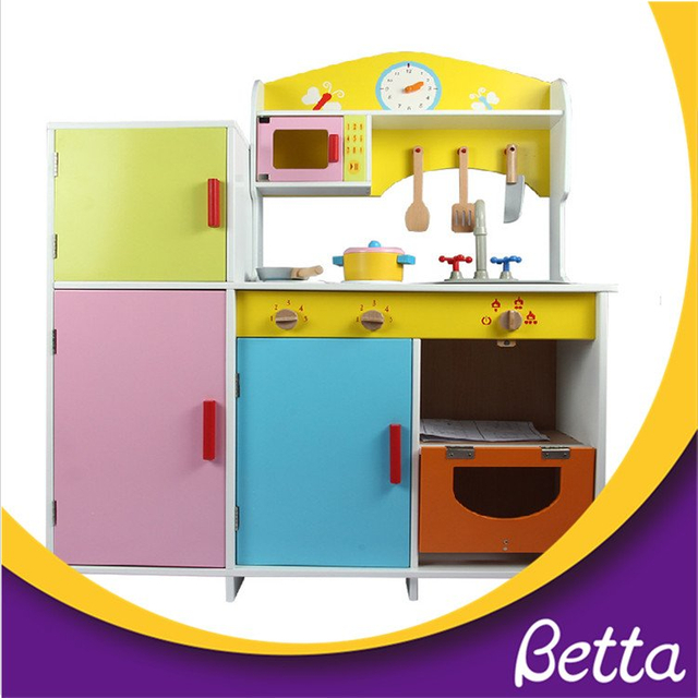 خشبي تظاهر المطبخ لعبة الآمنة الأطفال playset 